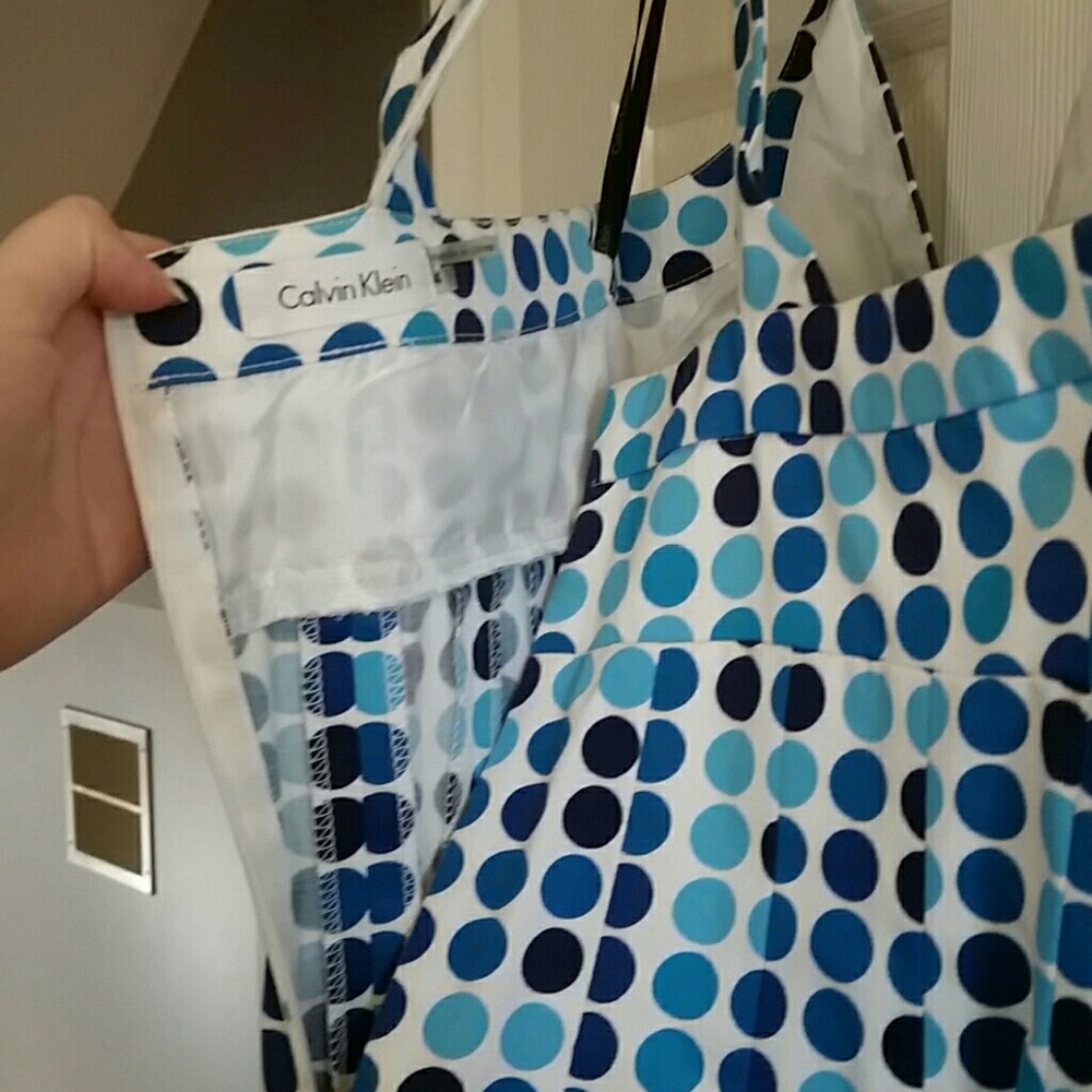 Calvin Klein Blue Polka Dot dress - Picture 3 of 3
